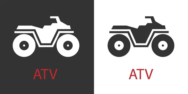 Dörtlü atv simgesi izole vektör simgesi — Stok Vektör