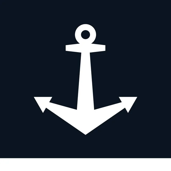 Statków kotwica w wektor ikona — Wektor stockowy