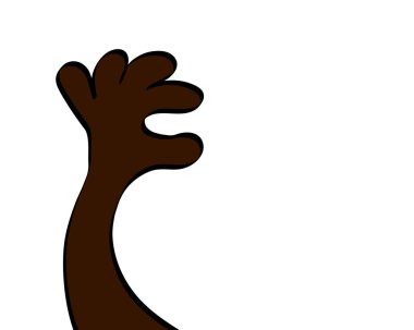 El siyah Afrika adam parmak küçük göster