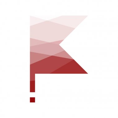 Arka plan, modern stil vektör çizim düşük Poli Polonya bayrağı çokgenler doku