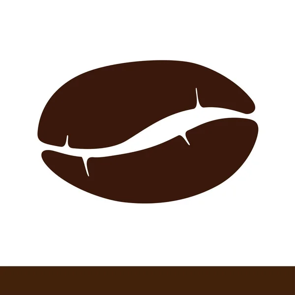 Chicco di caffè marrone isolato su sfondo bianco — Vettoriale Stock