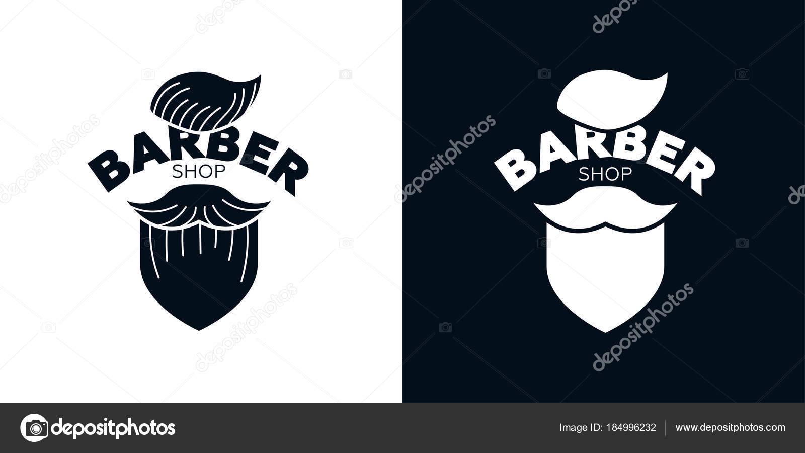 Vintage Barber Shop Logo For Your Design For Label Badge Sign Stock Vector C Azatvaleev 184996232