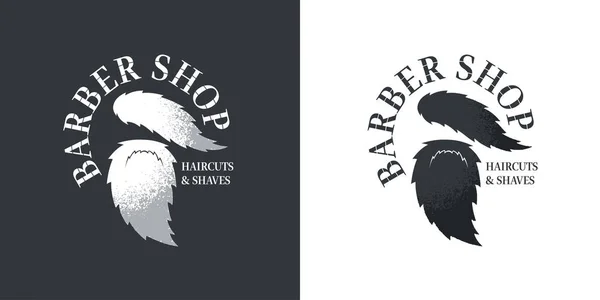 Barbiere isolato emblema etichetta vintage distintivo. Illustrazione vettoriale — Vettoriale Stock