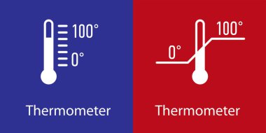 termometre ile 100 0 ölçek. Vektör