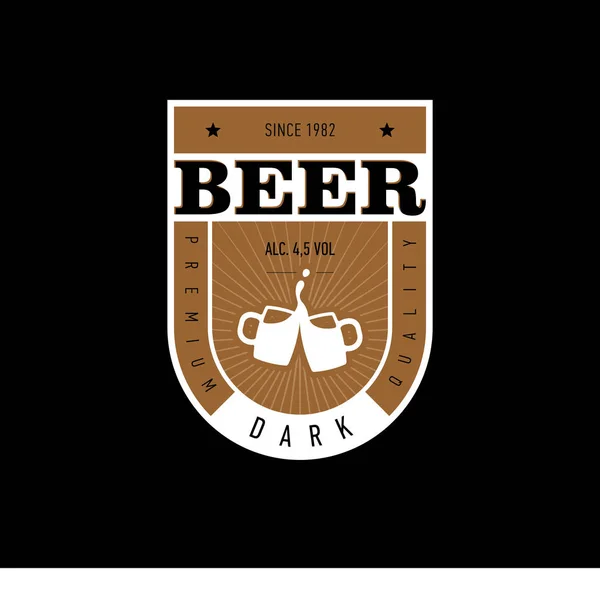 Diseño de etiqueta de cerveza — Vector de stock