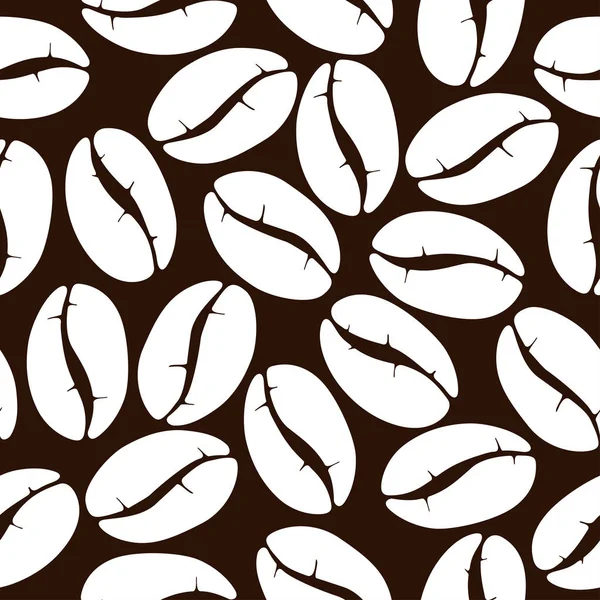 Varrat nélküli mintát szemes kávé barna alkotja. Vektor. — Stock Vector