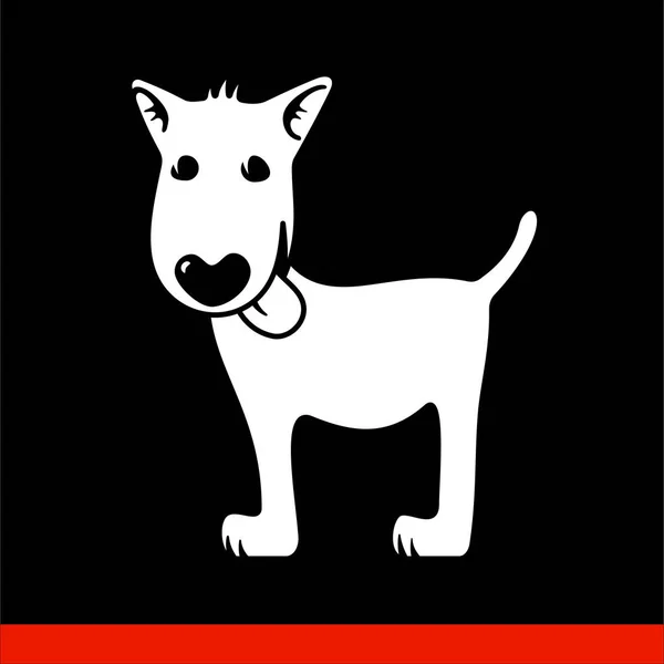 Лінійний собака з язиком — стоковий вектор