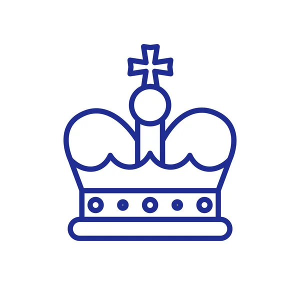 Kroon lijn pictogram — Stockvector