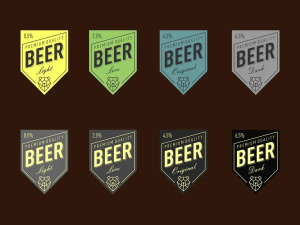 Design de rótulo de cerveja — Vetor de Stock