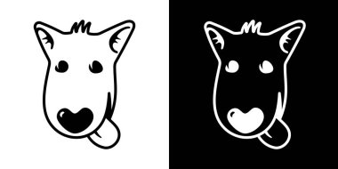 Komik karikatür köpek çizgi ile