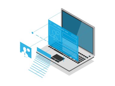 Açık laptop ile şablonu haber sitesi