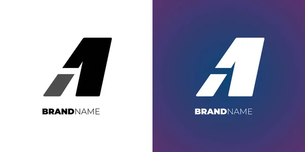 Letra A1 o 1Un concepto de diseño de logotipo simple. Identidad corporativa plantilla signo vector ilustración — Archivo Imágenes Vectoriales