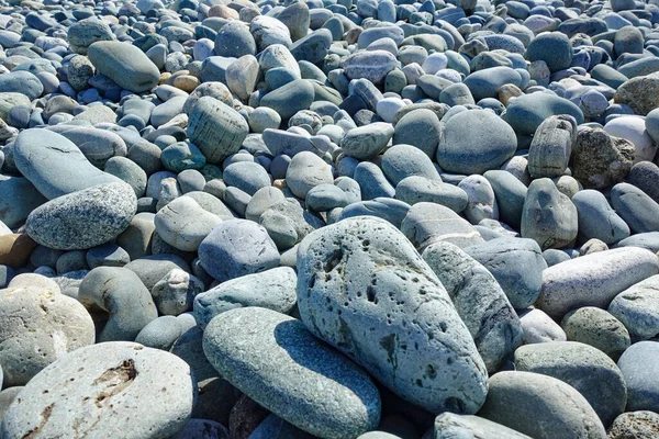 Sea Stones Background Gray Sea Coastal Pebbles — Stock Photo, Image