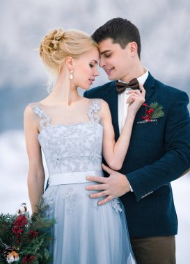 Gelin ve damat portresi.