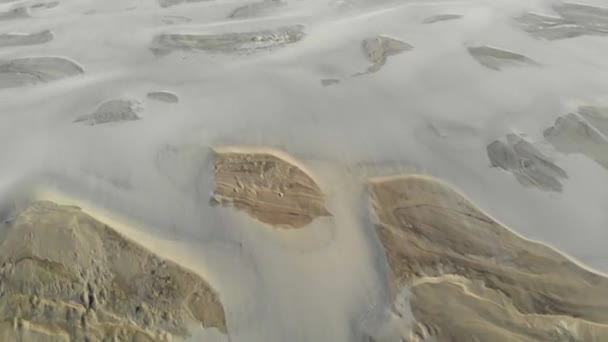 View Drone Desert Sand Dunes — Stock Video