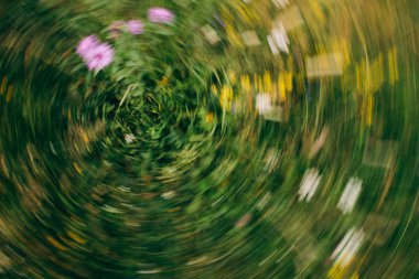 Doğa bulanık bokeh arka plan kopya alanı içinde zemin üzerinde metin reklam tasarımı için.