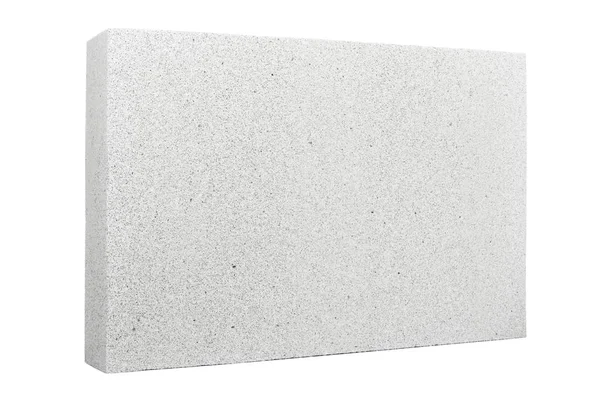 Lightweight foamed gypsum block isolated on white — Stock Image Lightweight foamed gypsum block isolated on white Royalty Free Stock Images