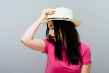 Profil Dikey Hat kavramı giyen Bayan