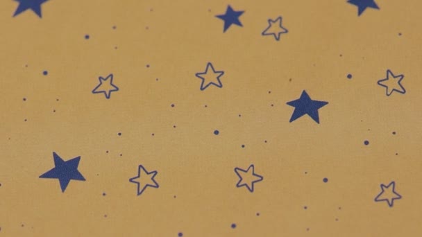 Delicate Romantic Background in blue stars — Stock Video