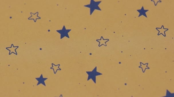 Delikat romantisk bakgrund i blå stjärnor — Stockvideo