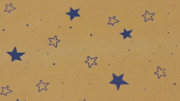 Delicate Romantic Background in blue stars — Stock Video