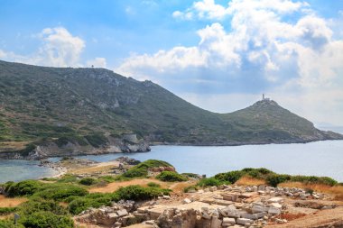 Antik Yunan şehir knidos Datça, Türkiye'de askeri liman tarafına