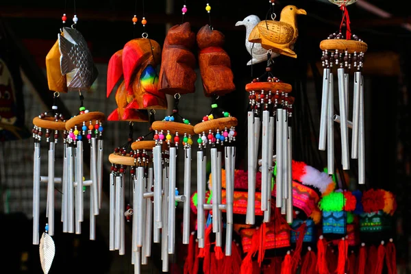 handmade Wind chimes, wood carvings, animal, beautiful, melodic voice will sound when the wind blows.
