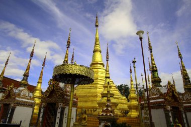 Tapınağı pagoda, Buda heykeli, Tak, Tayland, Kuzey, kutsal görüntüsünü.