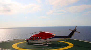 offshore çalışma, helikopter değiştirme Kulesi, deniz, indi