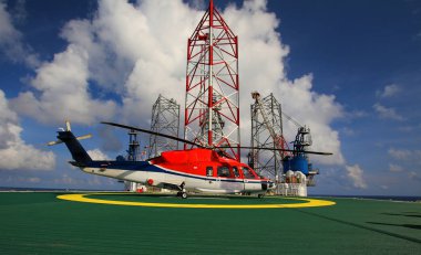 offshore çalışma, helikopter değiştirme Kulesi, deniz, indi