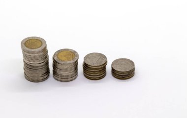 Beyaz bir arka plan üzerinde Tayland Finans