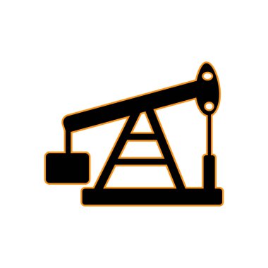 Arka plan üstünde vektör petrol sondaj platformu kutsal kişilerin resmi