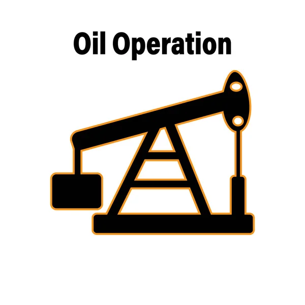 Vector olie tuig pictogram op achtergrond — Stockvector