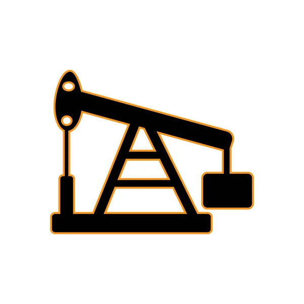 Vector oil rig icon on background — Stock Vector