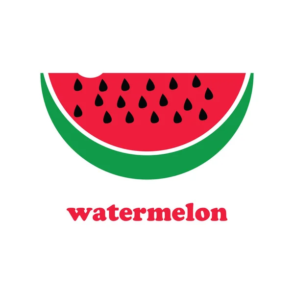 Wassermelonen-Ikone im trendigen flachen Stil isoliert auf weißem Hintergrund — Stockvektor