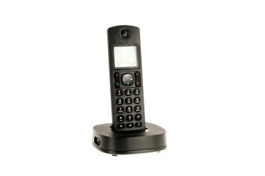 modern kablosuz dect telefon ile şarj istasyonu ve göstermek üstünde