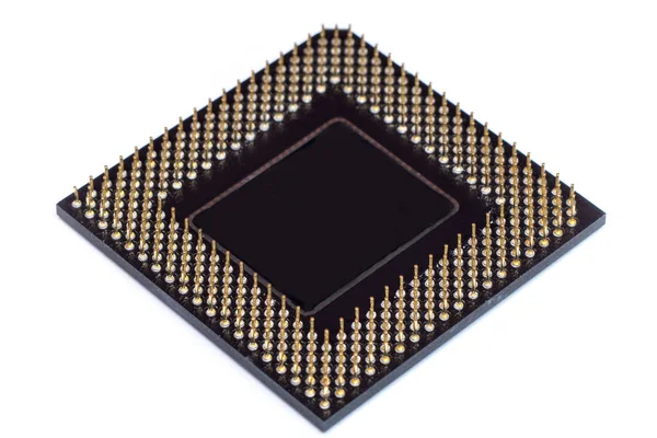 CPU Unidad central de procesamiento microchip aislado — Foto de Stock