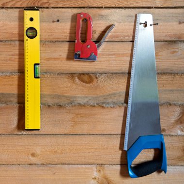 Çam kereste ahşap bir zemin üzerine oluşturmak için Araçlar