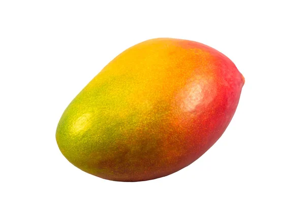 Beyaz bir arka plan üzerinde izole olgun kırmızı ve sarı mango
