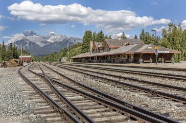 Tarihi Banff tren istasyonu - Banff National Park, Amerika Birleşik Devletleri