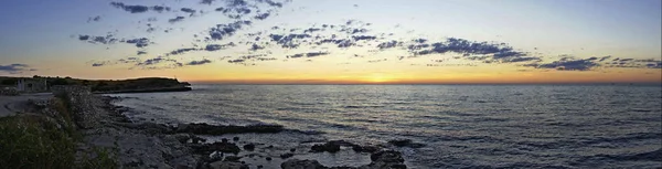 Vista Panorâmica Para Chersonese Sebastopol Crimeia Mar Negro Sob Pôr — Fotografia de Stock