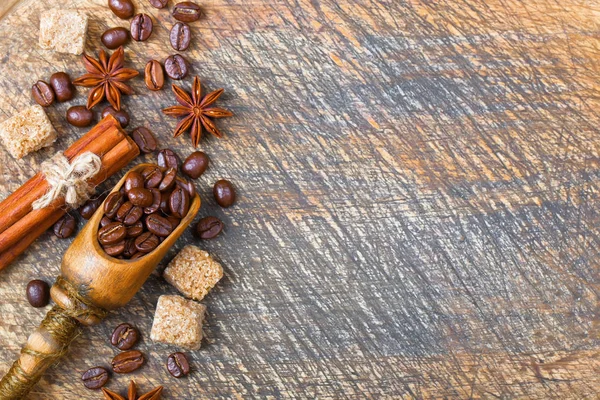 Eski arka plan üzerinde siyah kahve