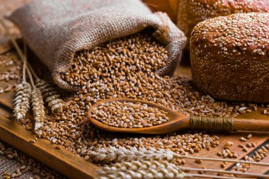 Buğday fasulye masada