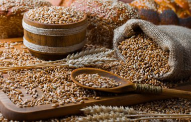 Buğday fasulye masada