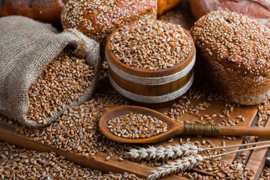 Buğday fasulye masada