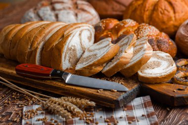 Eski arka plan buğday ekmek