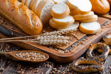 Eski arka plan buğday ekmek