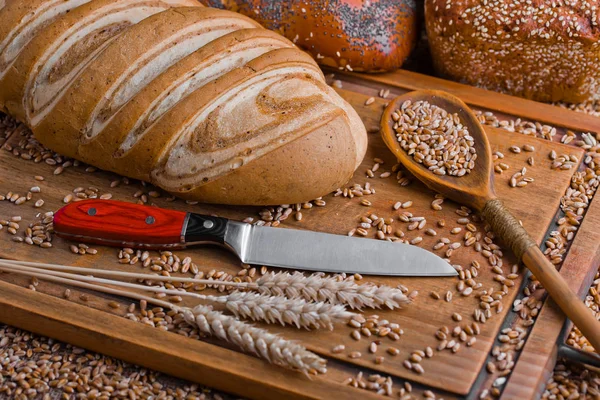 Eski arka plan buğday ekmek