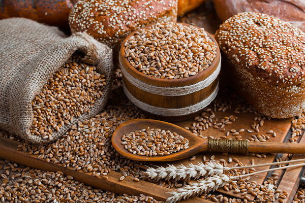 Wheat beans on the table