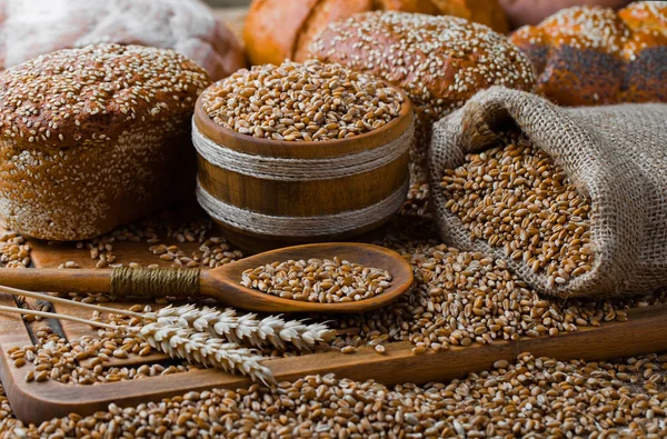 Wheat beans on the table — Stock Photo, Image